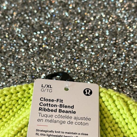 Lululemon Close-Fit Cotton-Blend Ribbed‎ Beanie hat NWT L/XL - Picture 5 of 5